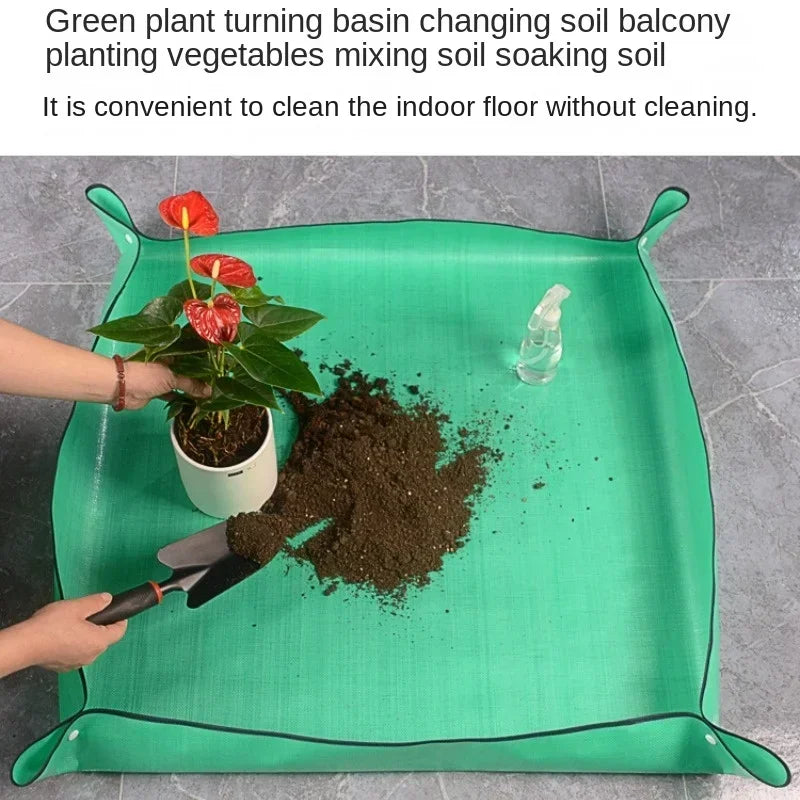 50cm/100cm Flower Pot Planting Mat Transplanting Waterproof Mats Gardening Potting Pad Foldable Garden Plant