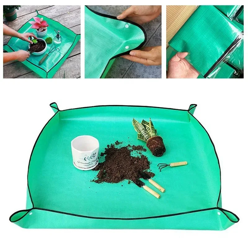 50cm/100cm Flower Pot Planting Mat Transplanting Waterproof Mats Gardening Potting Pad Foldable Garden Plant