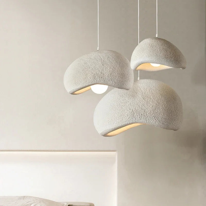 Wabi-Sabi Led Pendant Lights Japanese Bread Resin Hanging Lamp Dining Room Home Decor Coffee Loft Creative Luminaire Suspendu