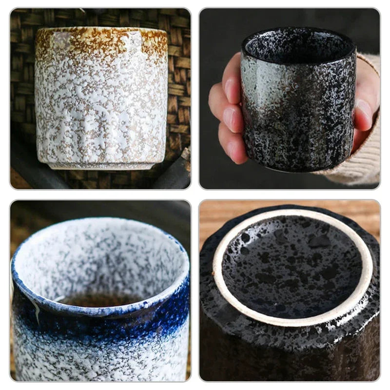 일본 도자기 빈티지 도자기 컵, 건강 라이프 스타일, 쿵푸 찻잔, 음료용기, 술 컵, 200ml, 128ml