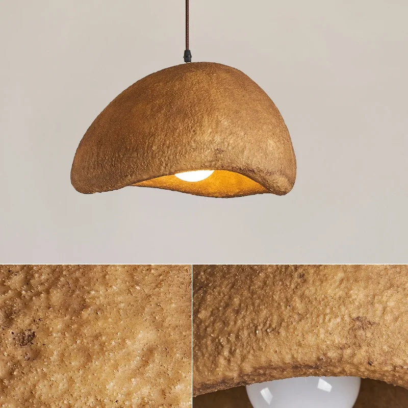 Wabi-Sabi Led Pendant Lights Japanese Bread Resin Hanging Lamp Dining Room Home Decor Coffee Loft Creative Luminaire Suspendu
