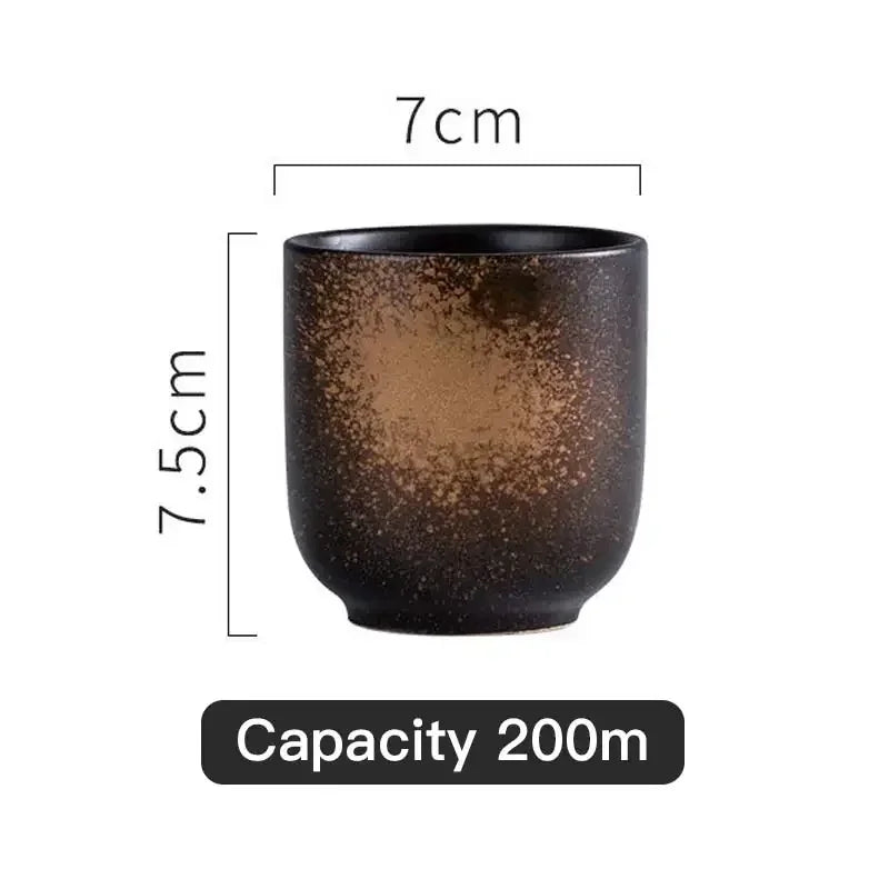 일본 도자기 빈티지 도자기 컵, 건강 라이프 스타일, 쿵푸 찻잔, 음료용기, 술 컵, 200ml, 128ml
