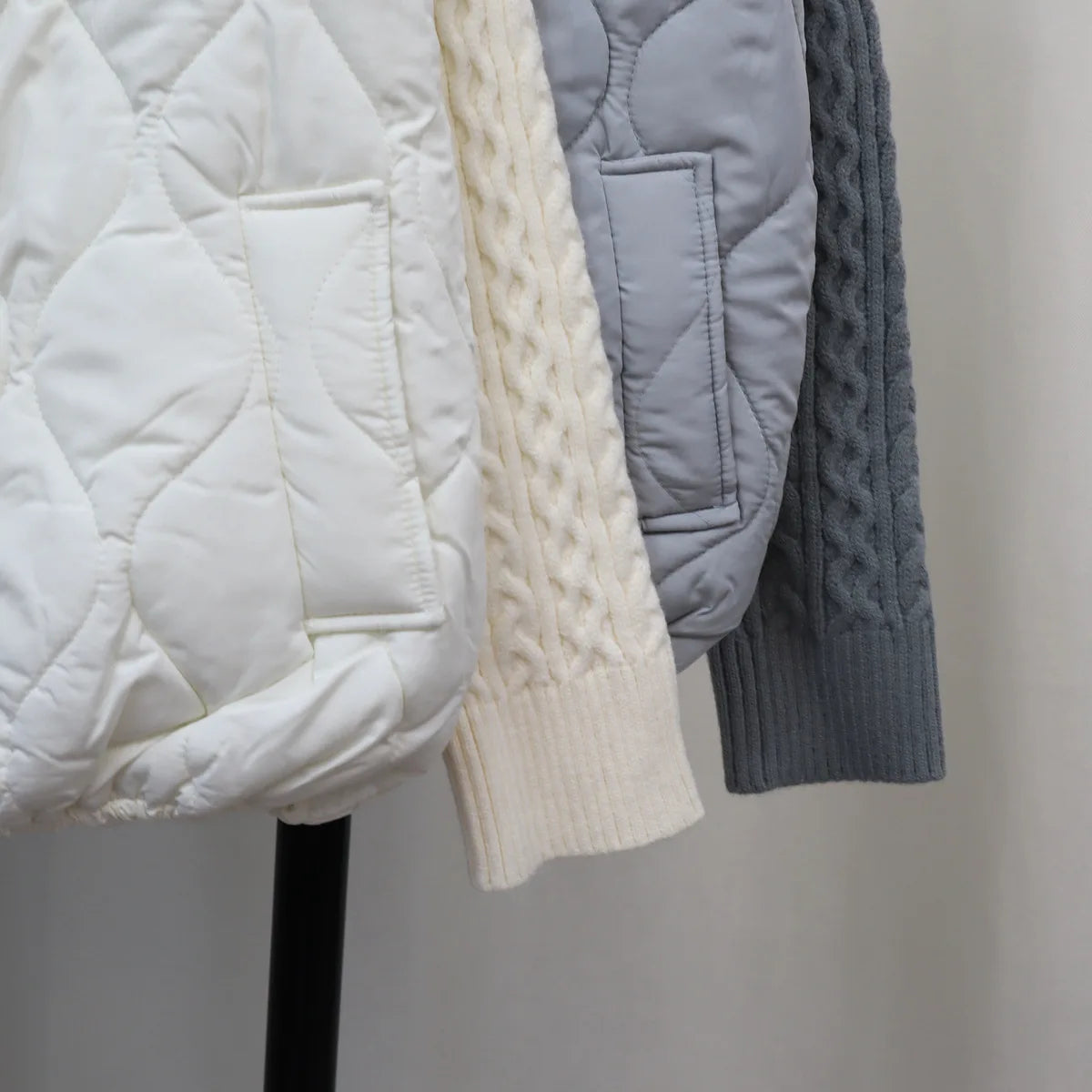 Autumn Fashion Coats Women Knitted Patchwork Long Sleeve Jcaket Women's Warm Female Elegant Casual Overcoat Loose Outerwear