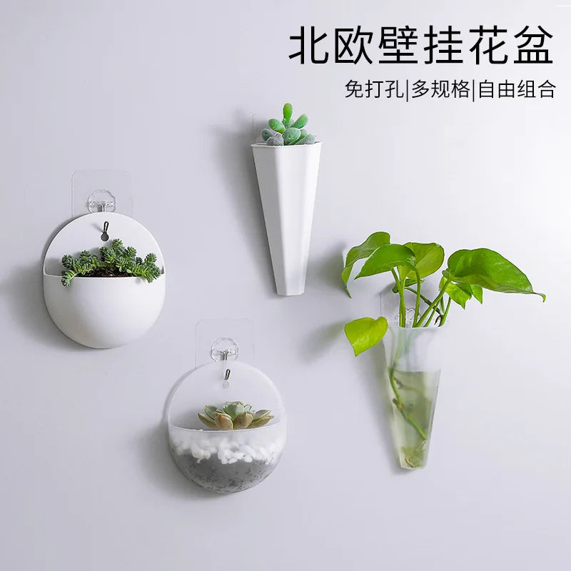 2660 DIY hanger plantenpot binnen plastic plantenbak muur hangende bloemen cover ronde plantenpot binnen plastic plantenbak opbergdoos