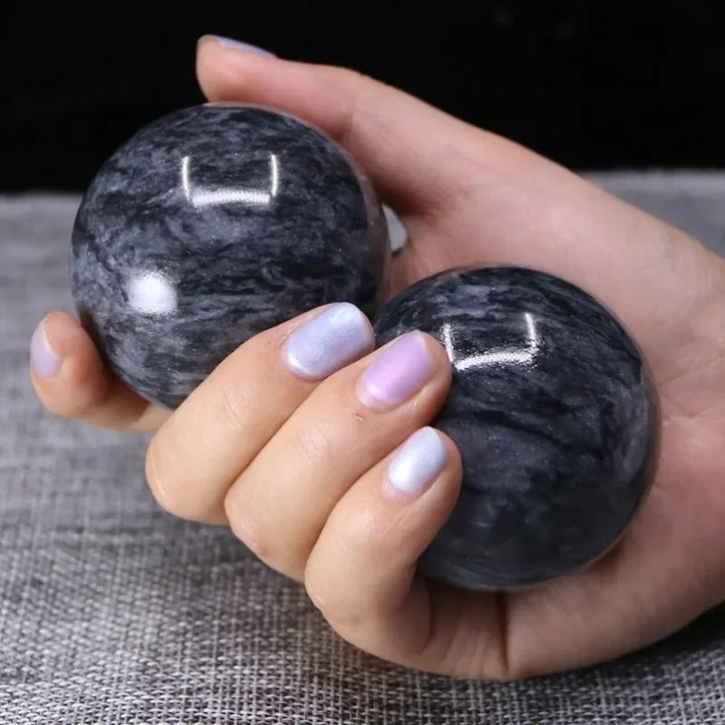 5 cm jade handmassagebal voor vingertraining en flexibele bal voor ouderenhandtraining en fitnesshandbal