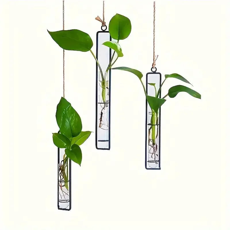 3 piezas: florero puntiagudo de Metal de moda, decoración de pared multifuncional para interiores y exteriores, colgante único para el hogar y el jardín