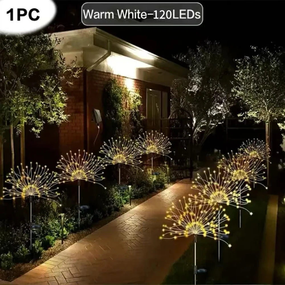Solcelle Fyrværkerilys – 200 LED