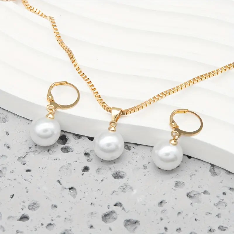 Schmuckset mit Perlen von Golden Grace | Gold