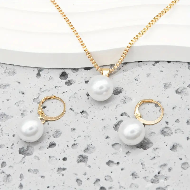Schmuckset mit Perlen von Golden Grace | Gold