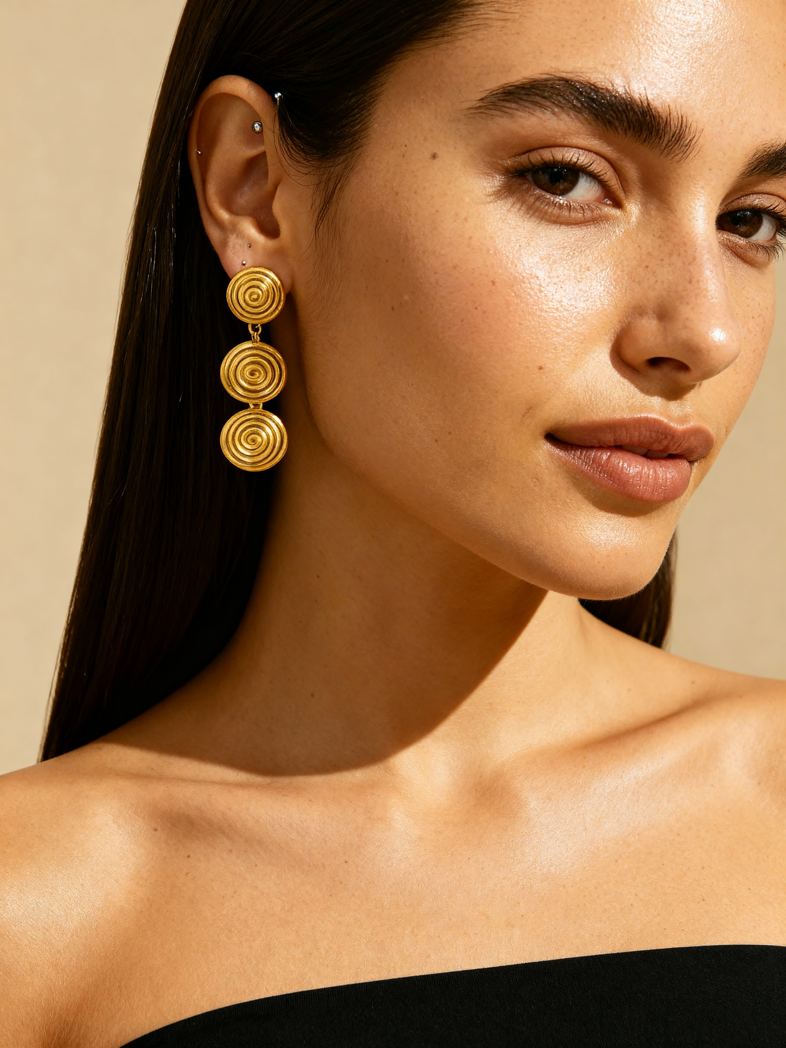 Valencia Spiral Drop Earrings