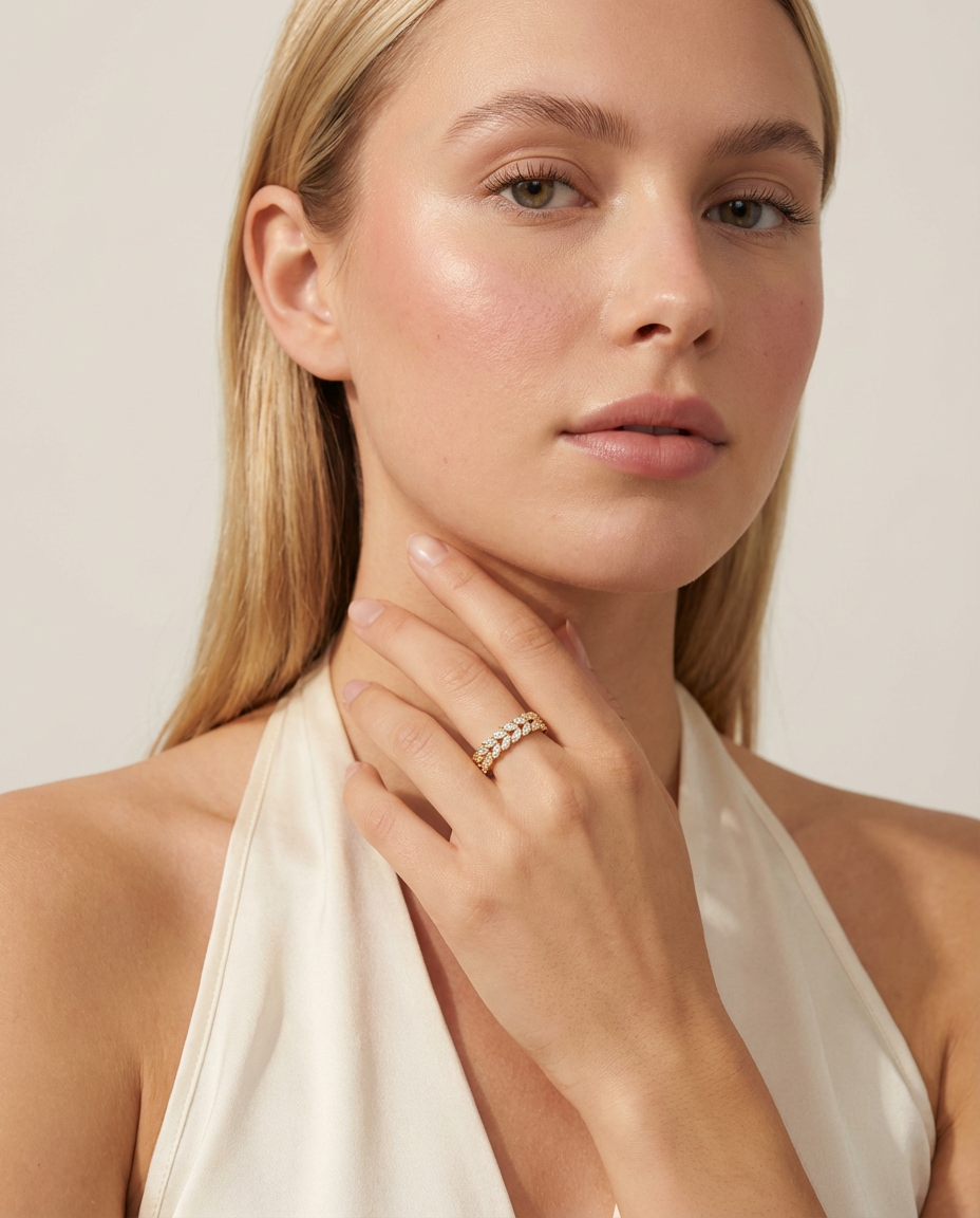 Verstellbarer Glitzerring