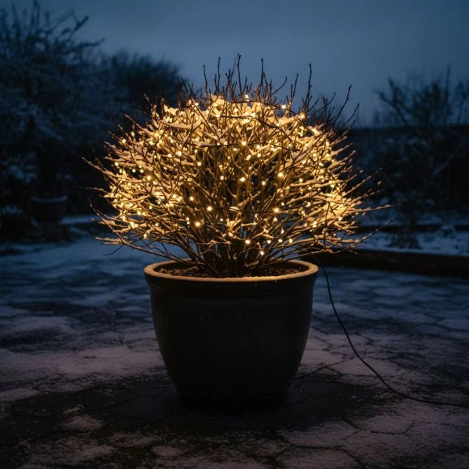 Nordlys Solcelle Lyskæde – 200 LED, 24 m