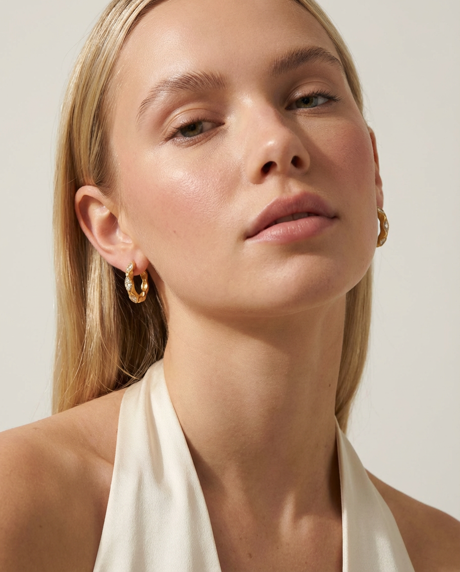 Marquise Wave Huggies