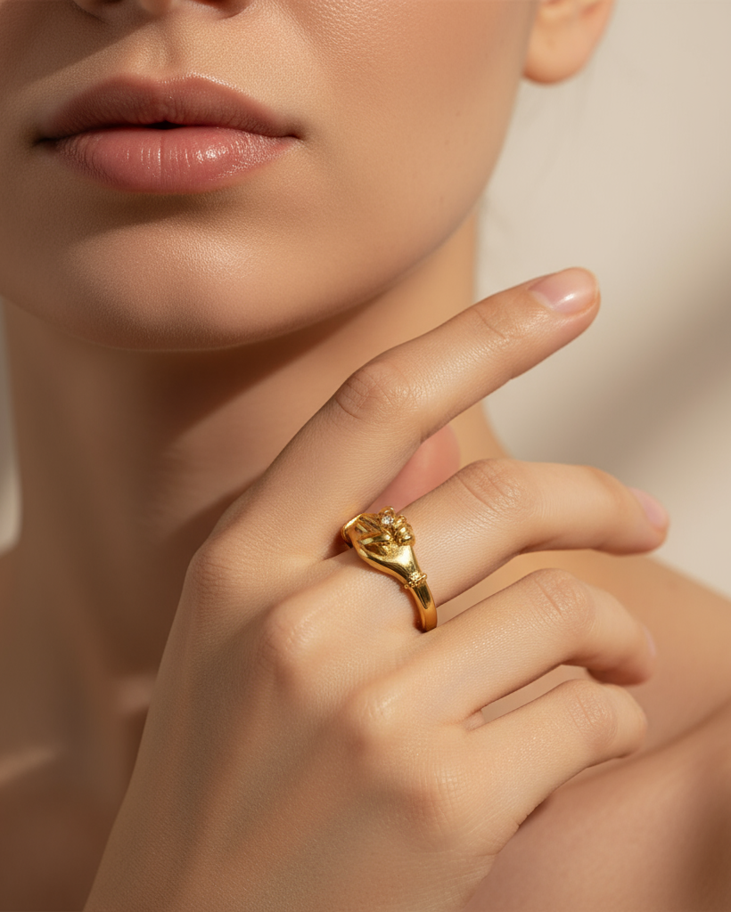 Goldener Handschlagring