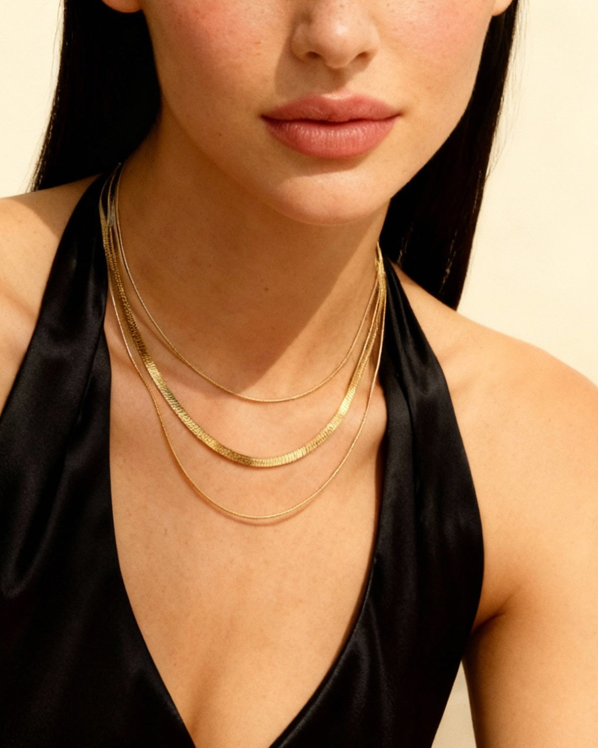 Éline Triple Layered Chain Necklace