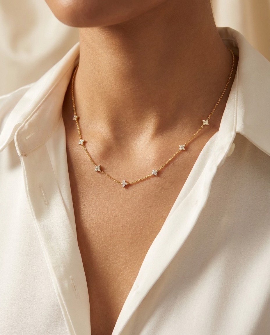 Clover Glow Halskette