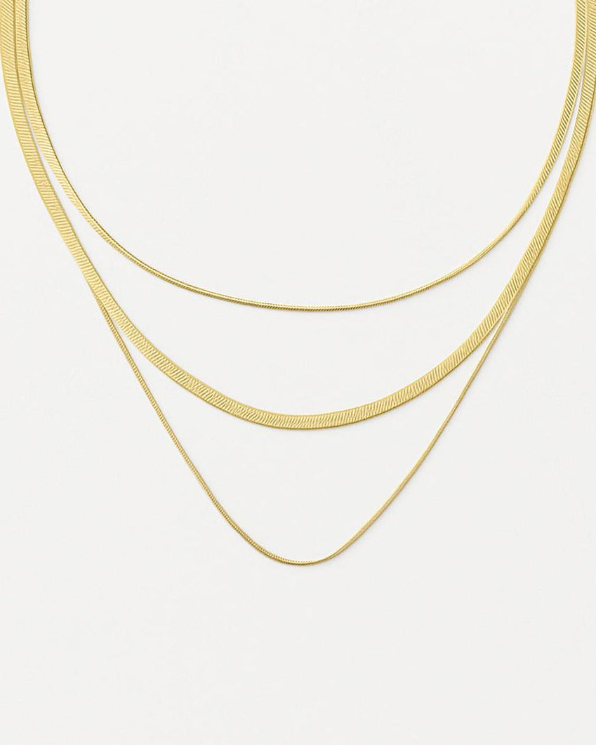 Éline Triple Layered Chain Necklace