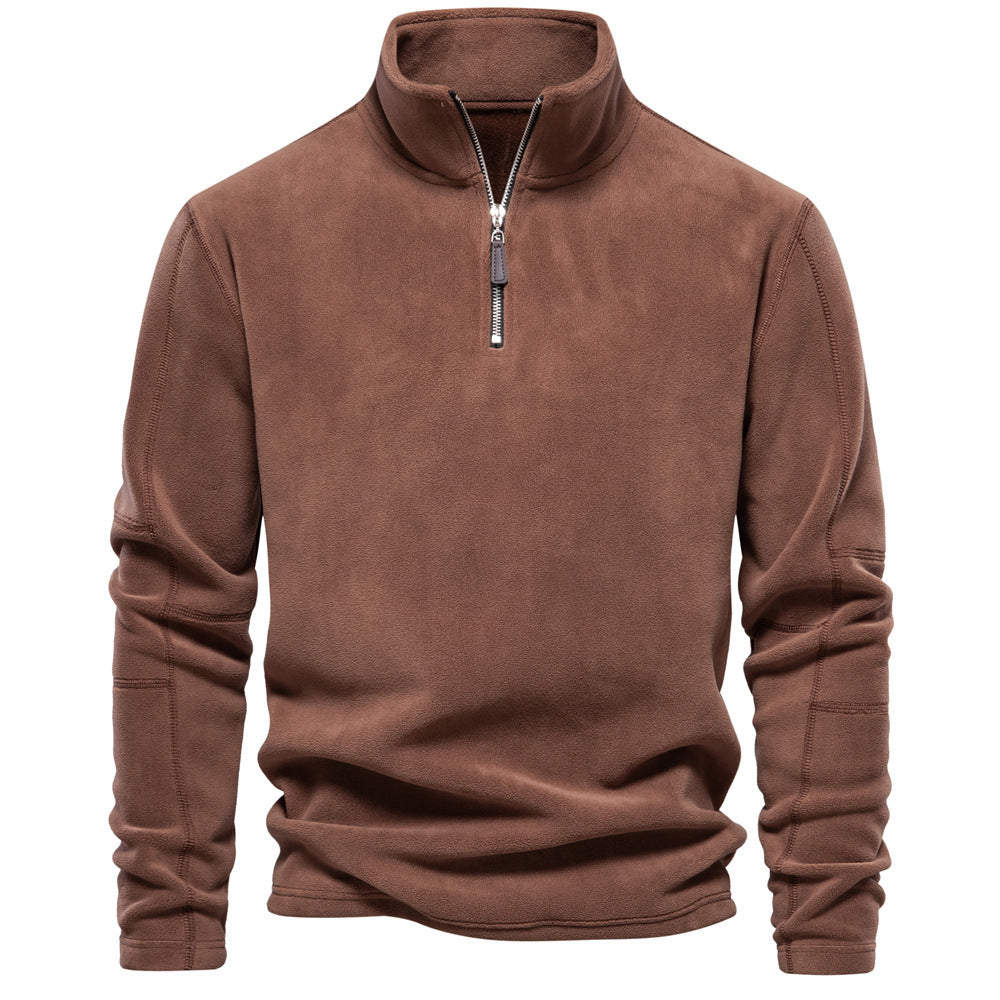 Björn | Warmer Half-Zip Herrenpullover mit Stehkragen