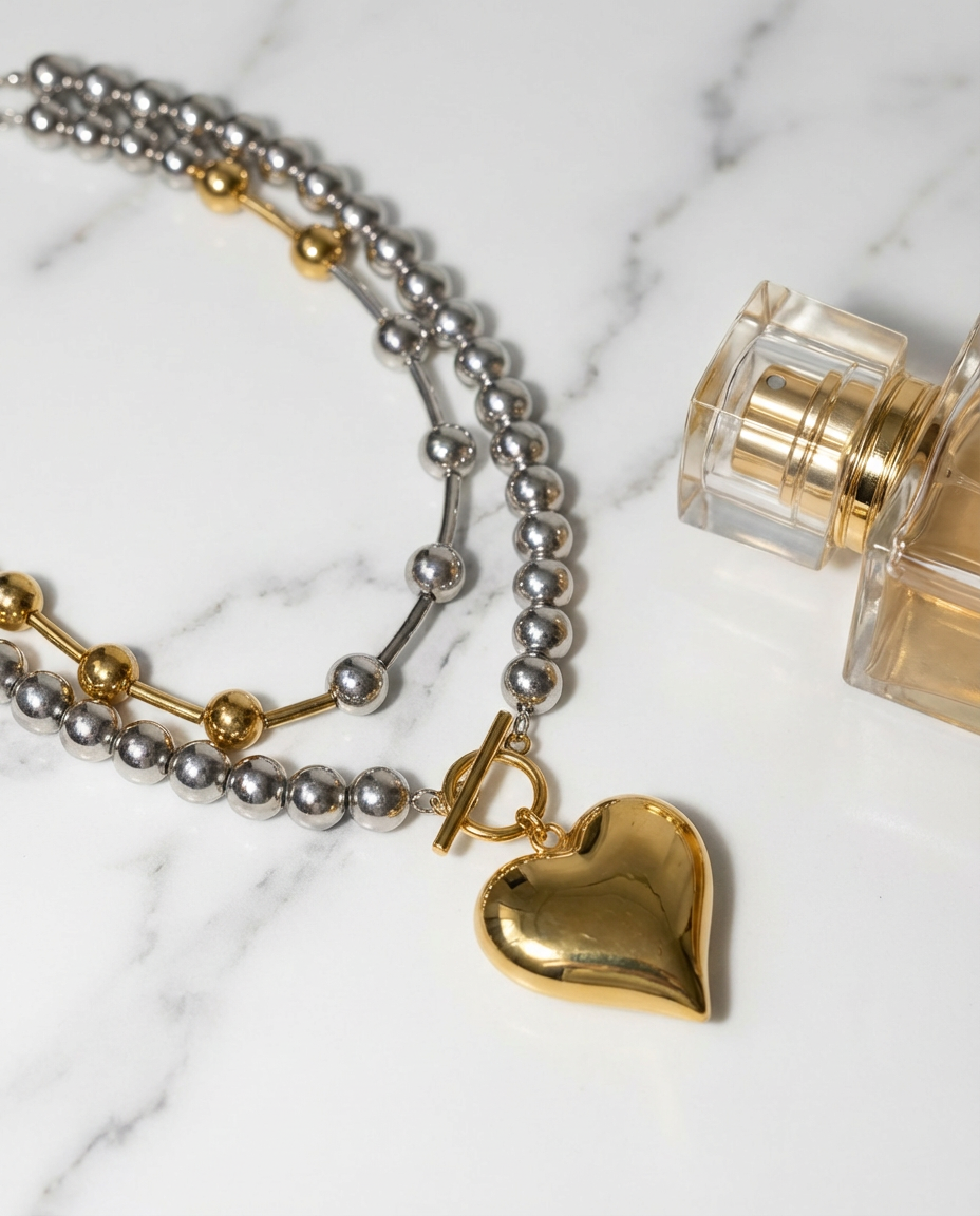 Amélie-Herz-Anhänger-Halskette
