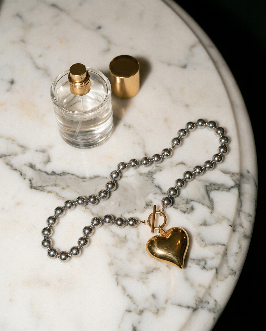 Amélie-Herz-Anhänger-Halskette