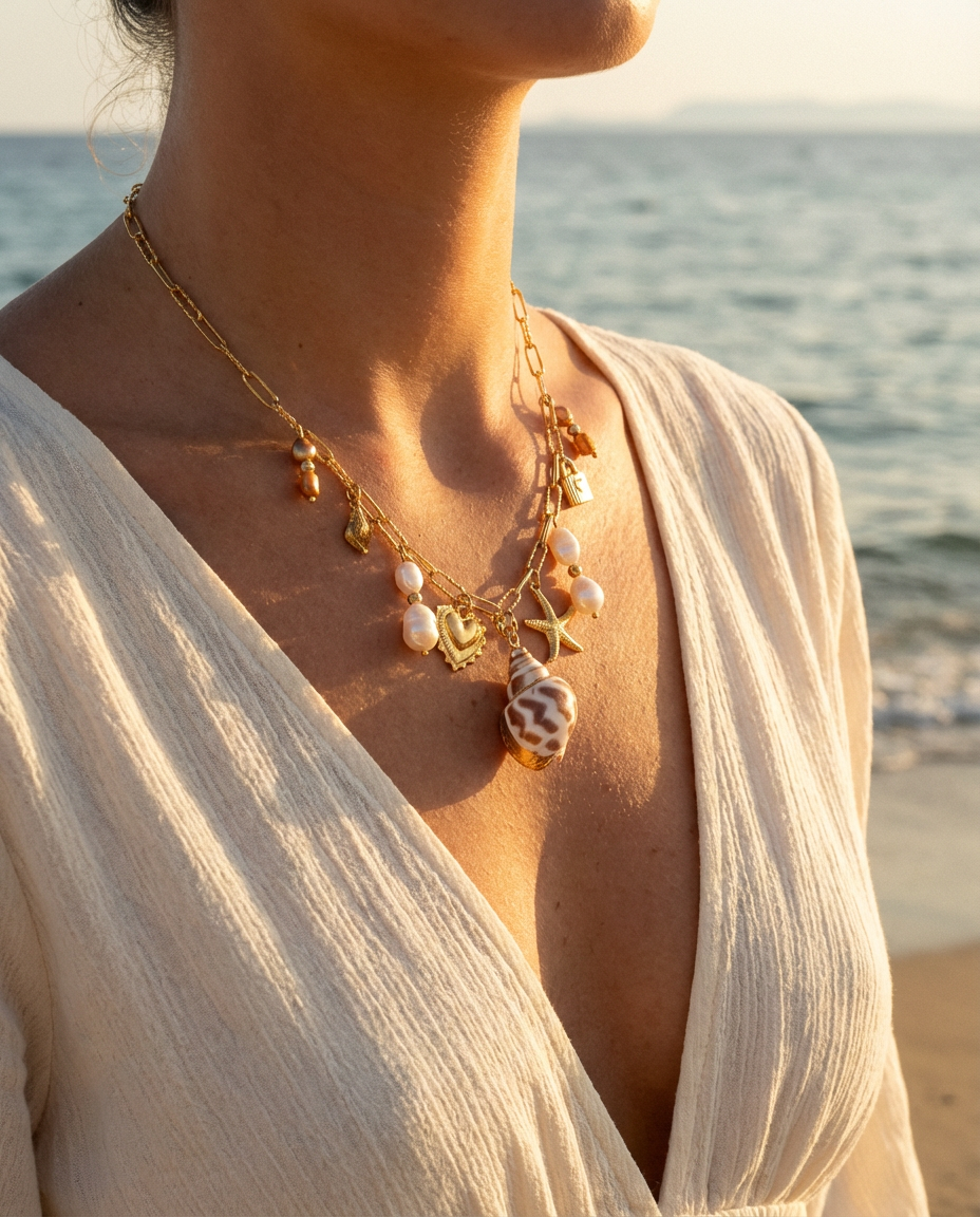 Capucine Ocean Charm Necklace