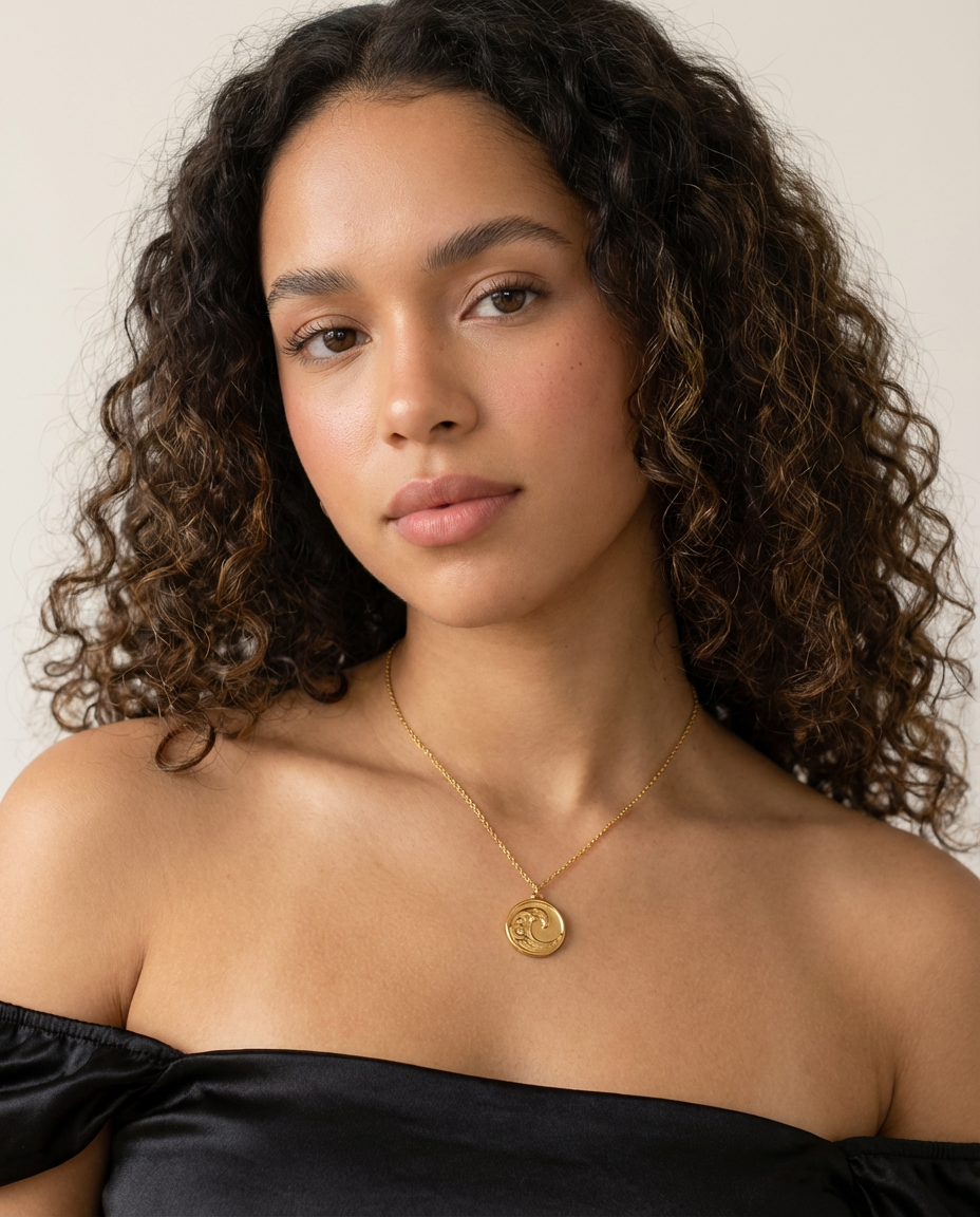 Ophélie Wave Pendant Necklace