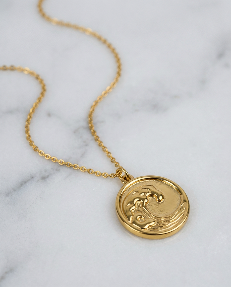 Ophélie Wave Pendant Necklace