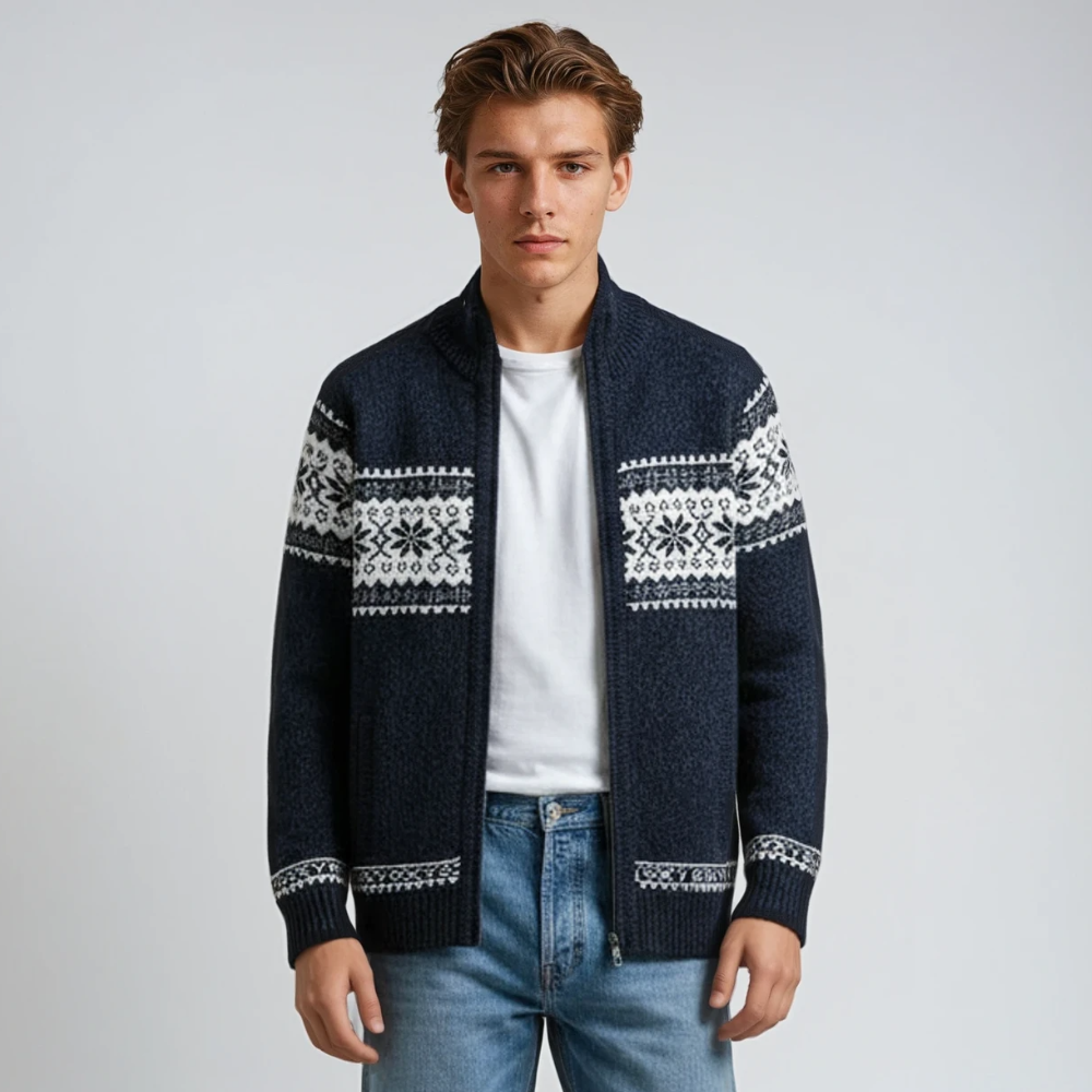 Arvid | Strickjacke für Herren mit Reißverschluss
