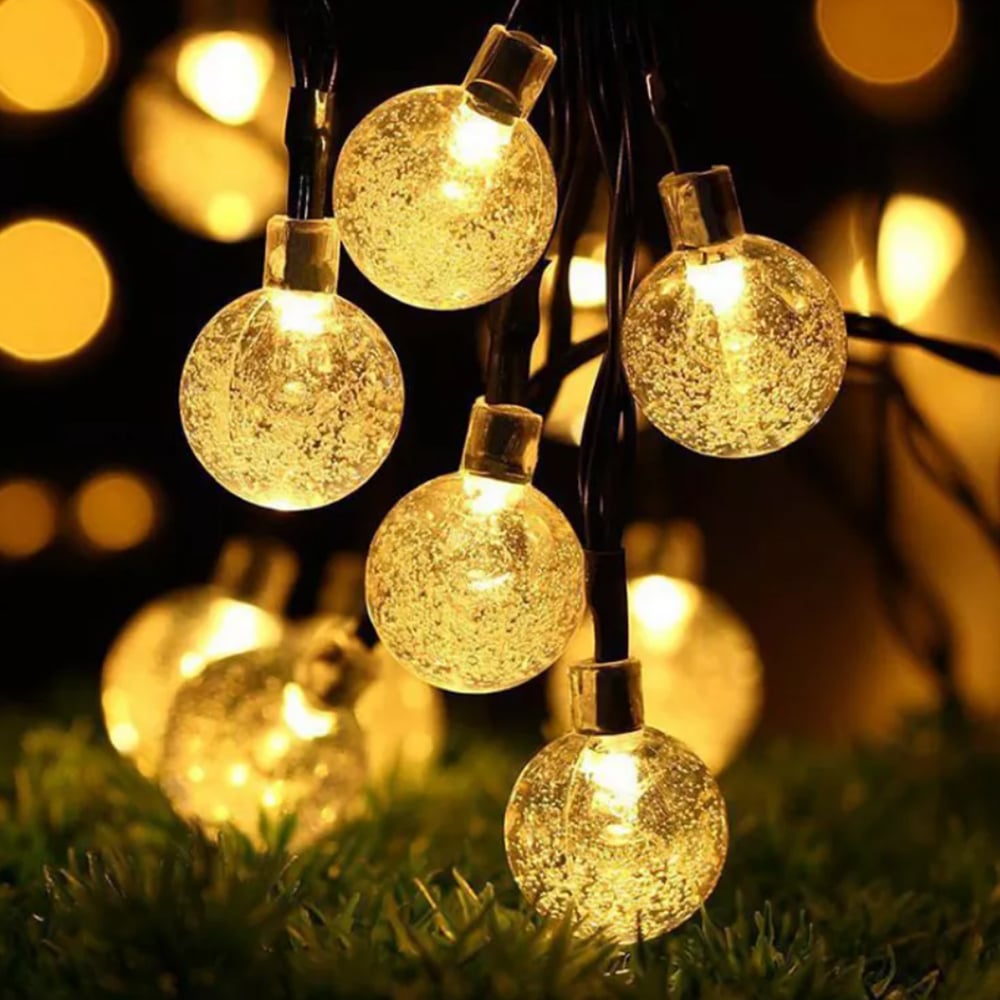 Solcelle Lyskæde med Kuglelys – 20/50/100 LED